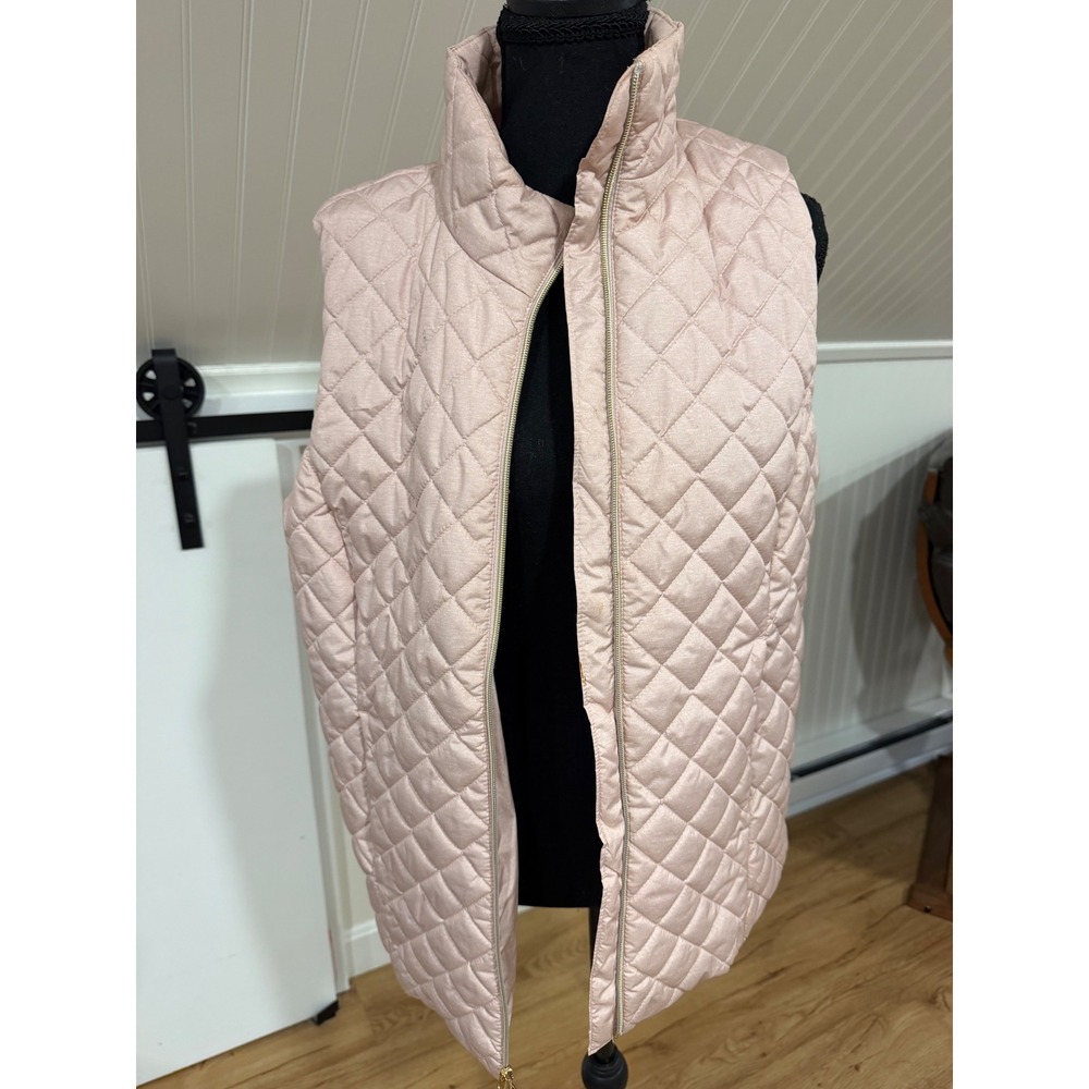 Banana Republic Womens Pink Quilted Zip Front Puffer Vest Size M